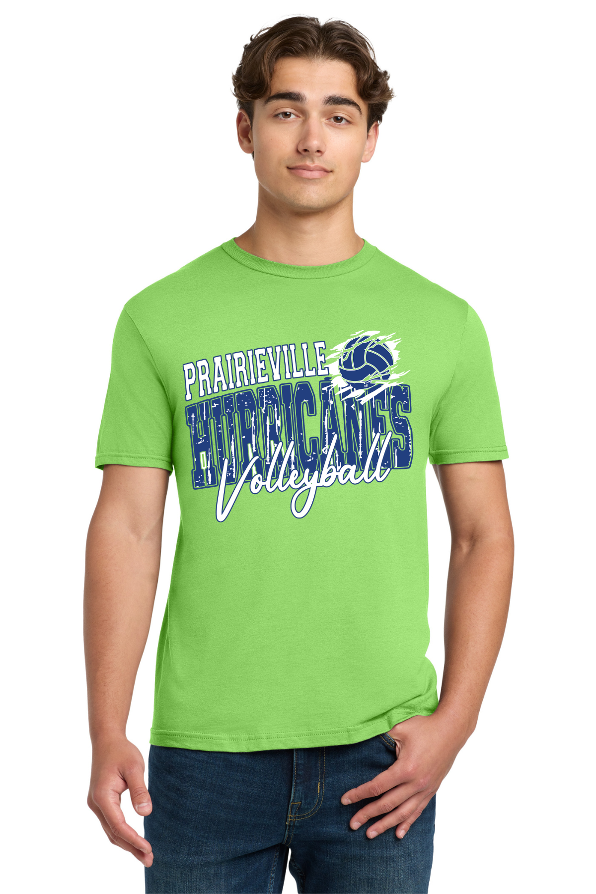 Prairieville High School Volleyball Softstyle Tee -Distressed Design